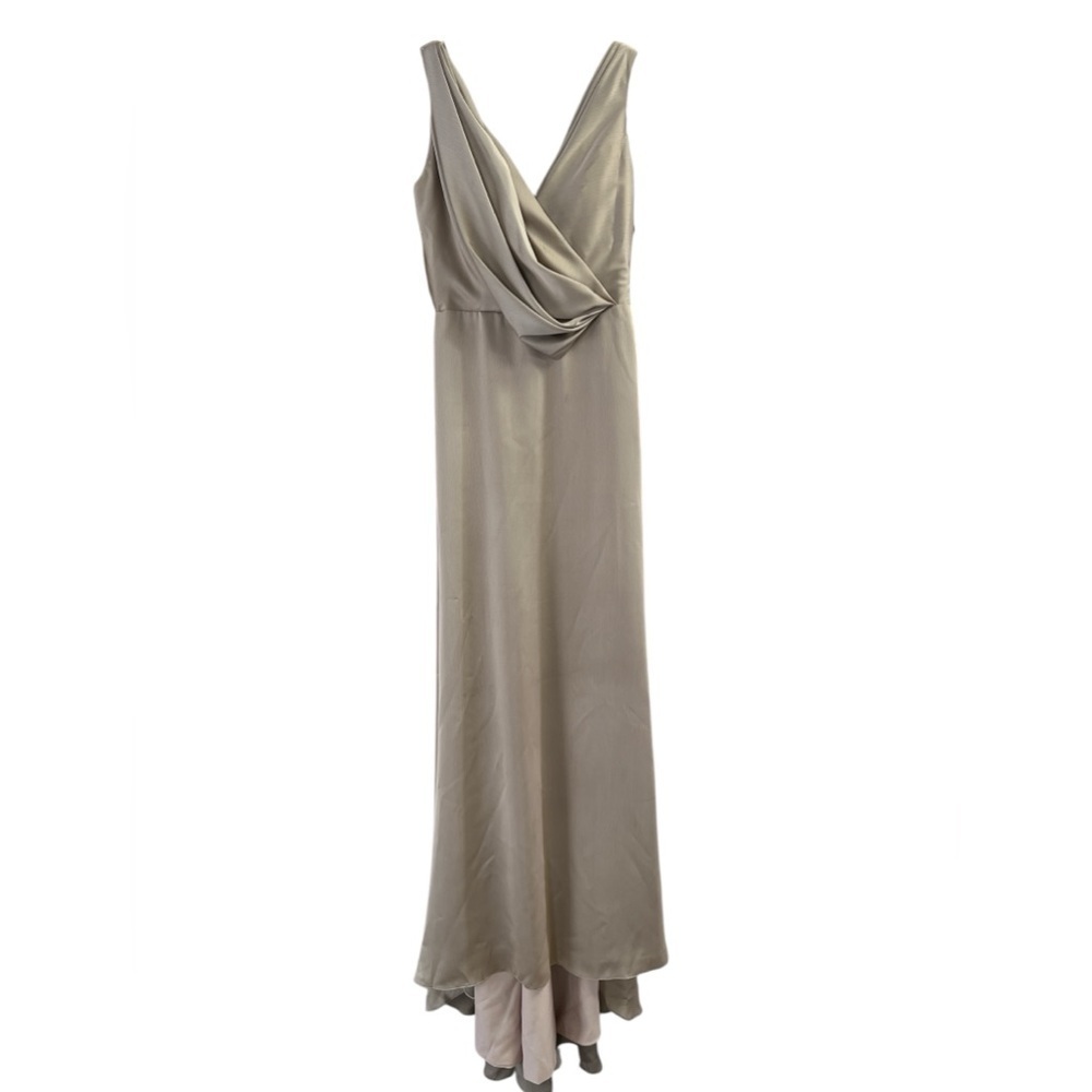 Noir by Lazaro Champaign gold bridal formal dress